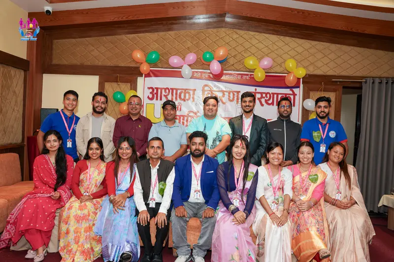 Members and volunteers of Aasha Ka Kiran Sanstha together at an organisation event.